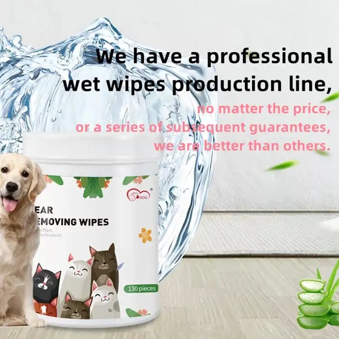 Pet wipes organic biodegradable for ear eye claw cleansing manufacturers