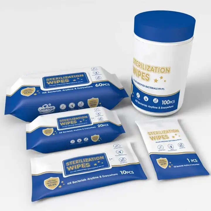 Medical disposable wet wipes sterilizing rate 99.9% Antibacterial wipes