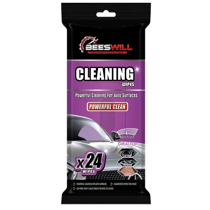 Custom Car Polishing Cleansing Wet Wipes With Your Logo